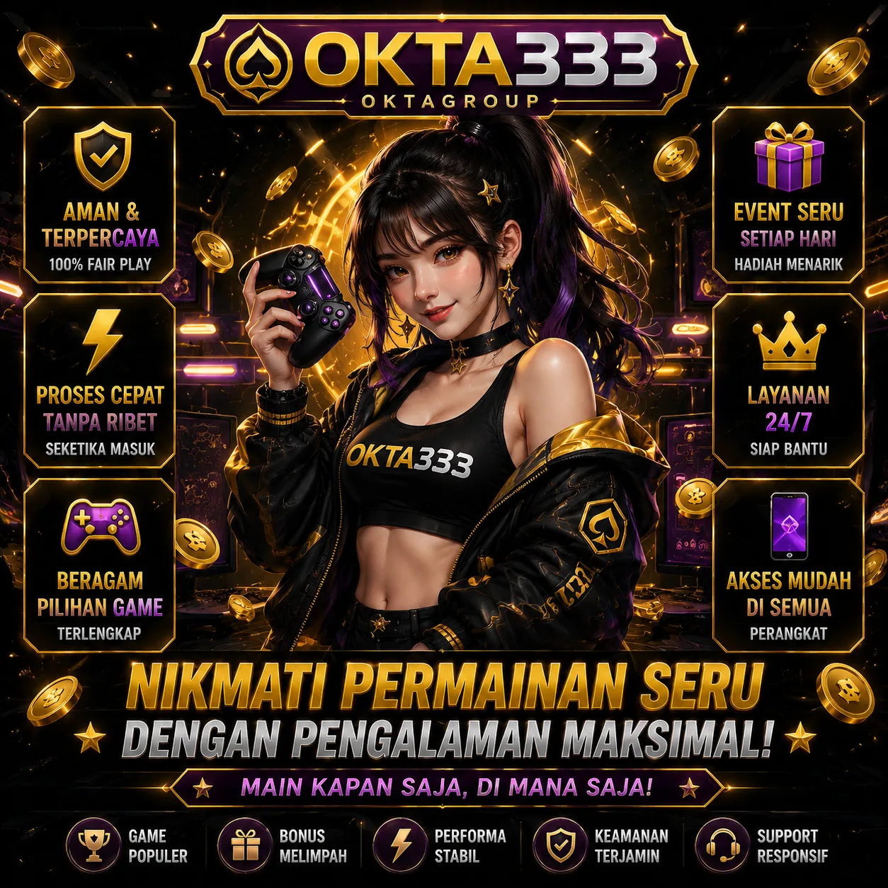 OKTA333 🚀 Santai Boleh, Keseruan Harus Total—Semua Game Favorit Ada di Sini